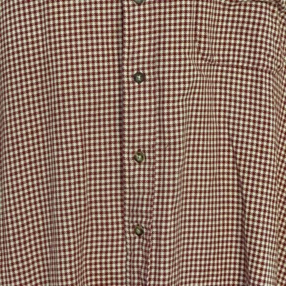 Mens Eddie Bauer AKA Red & White Checkered Cotton Shirt XL Long Sleeve Button-Up - Picture 4 of 8